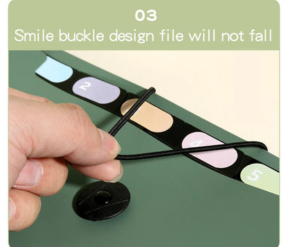 Three Colors Horizontal A4 Folder Students Office Business Trip Multi-layer Large Capacity 5/8/13 Layers Storage Organ Bag.