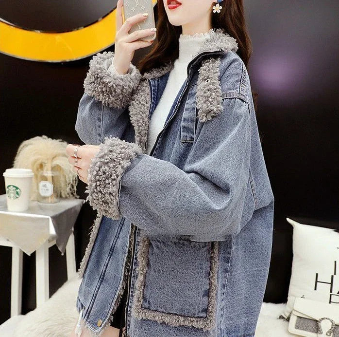 Lässige Damen-Jeansmäntel 2025, Neuheiten, warmer Winter, kalte Damen-Jeansjacken, kostengünstige koreanische Bewertungen, viele Kleidungsmodelle.