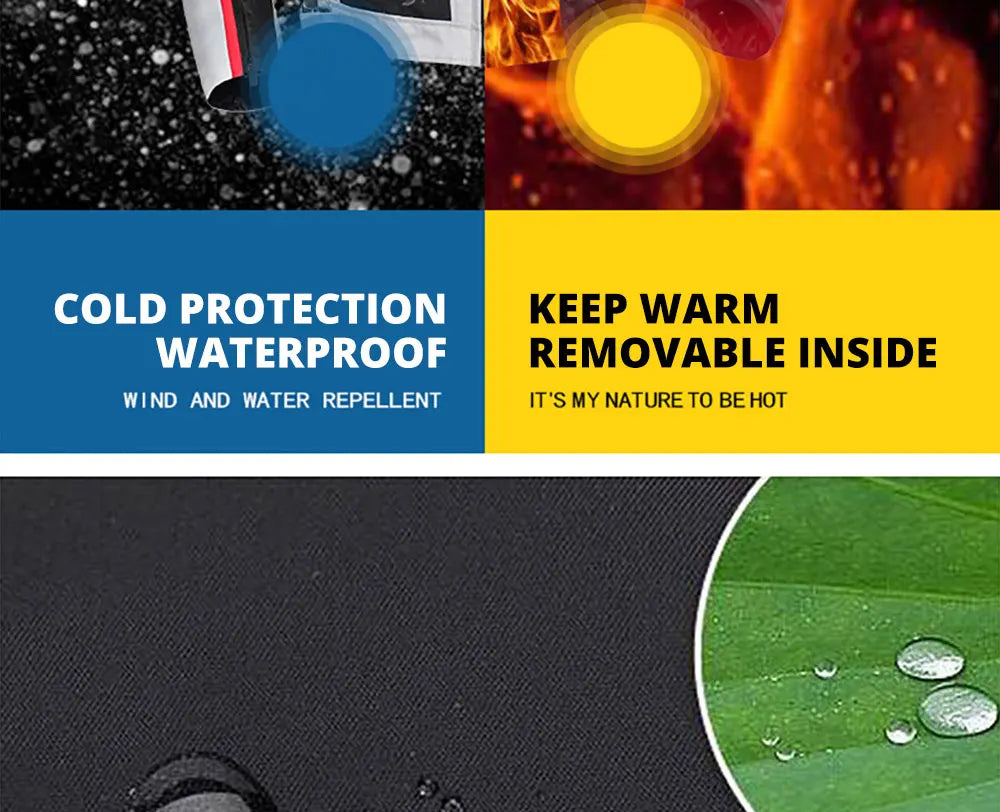 Waterproof Motorcycle Jacket Pant Suit Cold-proof Motorbike Jacket Men Motocross Riding Clothing CE Protective Gear Size M-5XL.