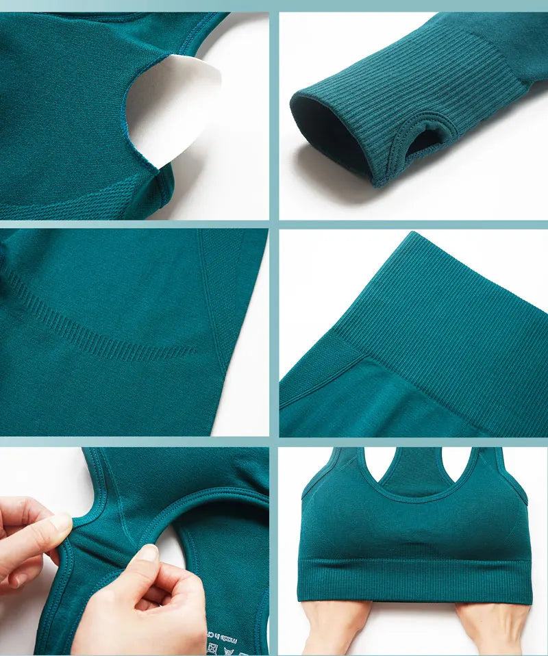 2/3/4pcs Seamless Gym Set Sport outfit Suits for Fitness Clothing Yoga Set For Women Sportswear Yoga Clothes Woman Active Wear