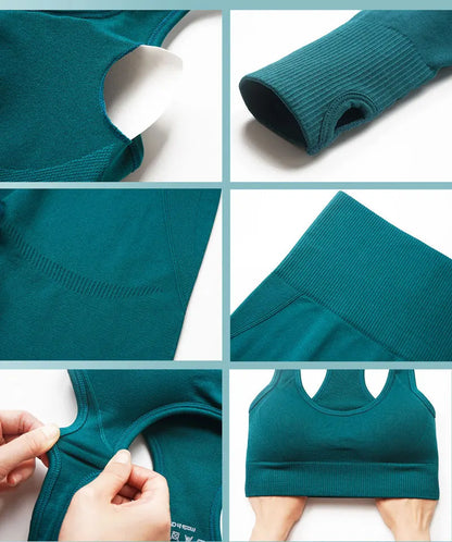 2/3/4pcs Seamless Gym Set Sport outfit Suits for Fitness Clothing Yoga Set For Women Sportswear Yoga Clothes Woman Active Wear