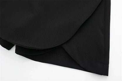 MUJER 2025 Black Mini Skirt Shorts Woman Fashion Asymmetric Skort For Women High Waist Short Skirts Woman Summer Casual Shorts.