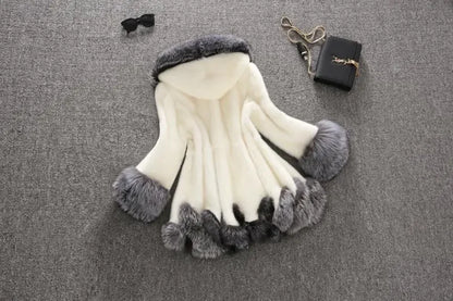 Mit kapuze Lose Faux Pelz Jacke Frauen Dicke Herbst Winter Koreanische Maxi Mantel Lange Warme Luxus Pelz Parkas Bontjas Pelzigen Oberbekleidung