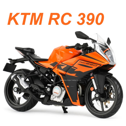 Maisto 1:12 KTM RC 390 Die Cast Vehicles Collectible Hobbies Motorcycle Model Toys.