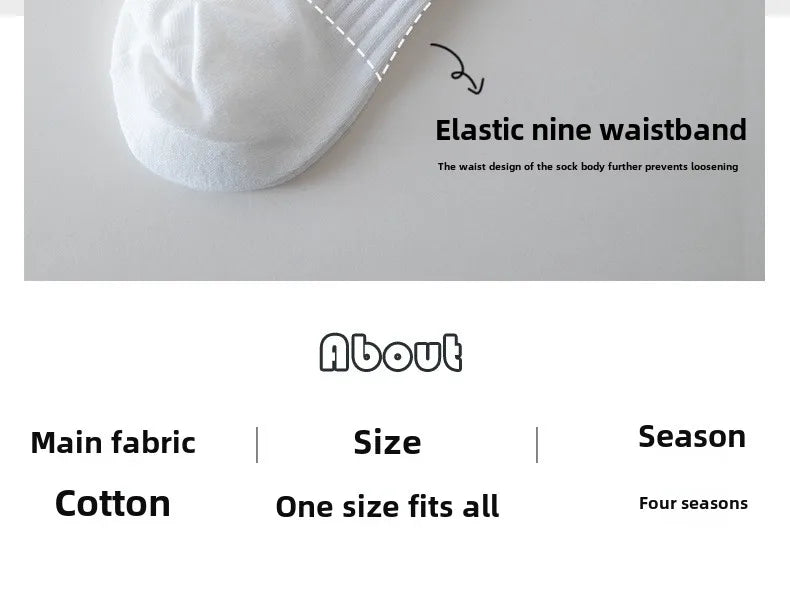 4 Pairs of Men's and Women's Cotton Socks, Four Seasons Anti-odor Running, Sports Sweat-absorbing Embroidery Cotton Socks.