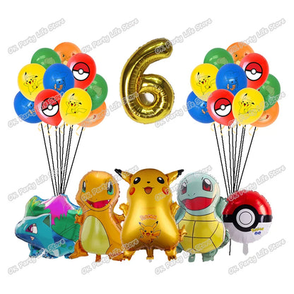 Pokemon Geburtstag Party Dekoration Pikachu Blitz Neue Ballon Set Kid Event Liefert Einweg Geschirr Banner Maske Hintergrund