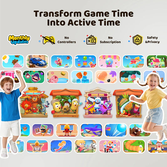 KINHANK MotionX Video Game Console for Kids & Families Ongoing Updates Kids Toy Active Play System Indoor Physical Activity.