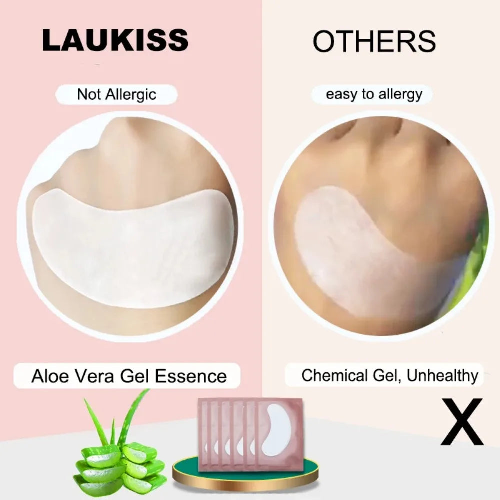 50/500/1000pcs Hydrogel Patches for Eyelashes Building Eyelash Extension Under Eye Pads Lash Stickers Tools Wholesale LAUKISS.