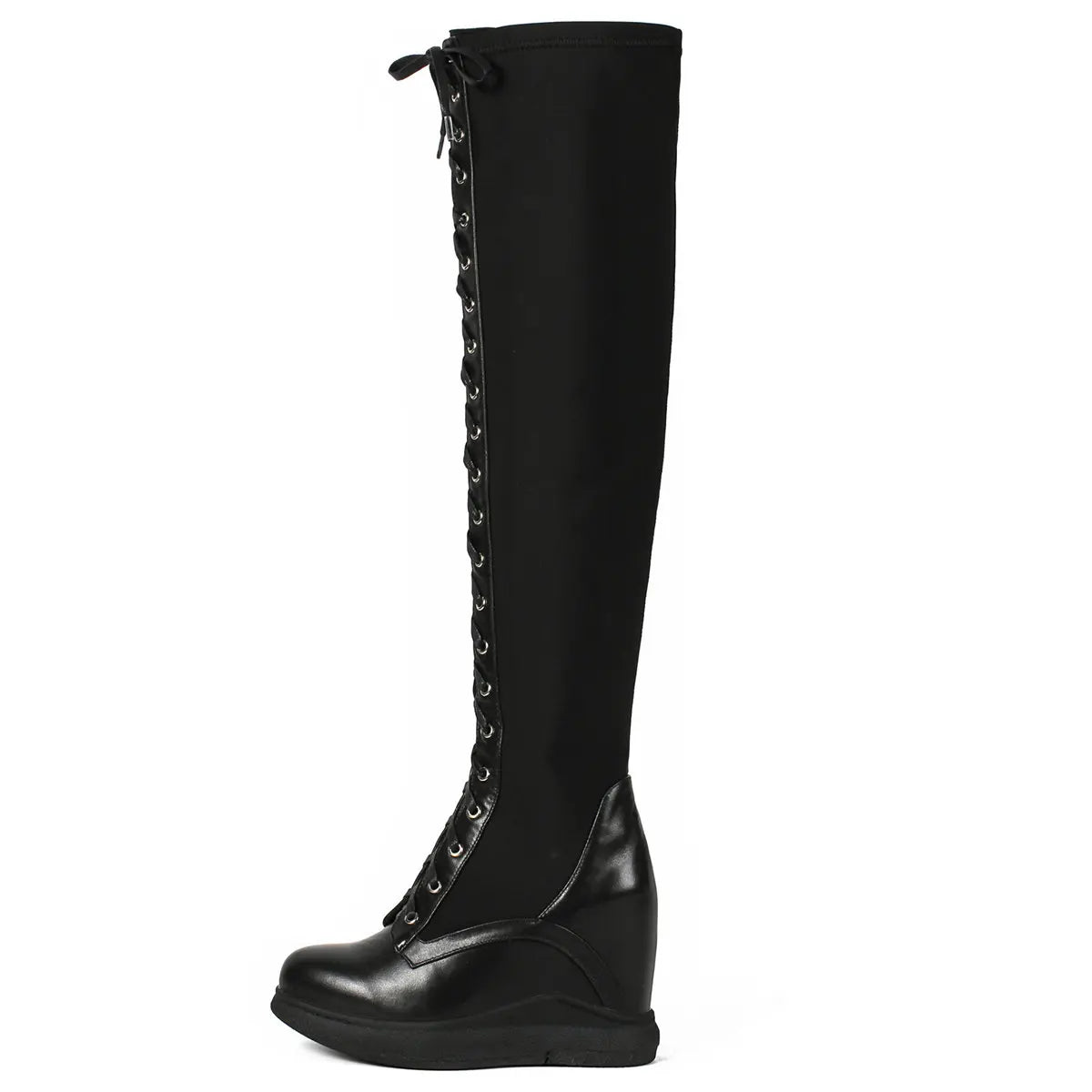 High Heel Pumps Plus Size 45 Shoes Women Big Size 46 Genuine Leather Wedges Over The Knee Boots Stretch Fabric Fashion Sneakers.