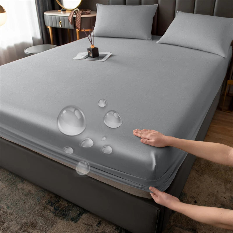 WOSTAR Waterproof mattress protector cover single double bed twin full queen king size elastic fitted sheet style protection pad