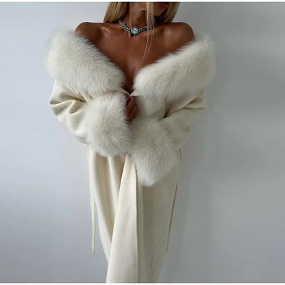 Lässiger, einfarbiger Wollmantel mit Schalkragen, modischer, lässiger, einreihiger Tasche, lockere Oberbekleidung, 2025, neue Highstreet-Jacke