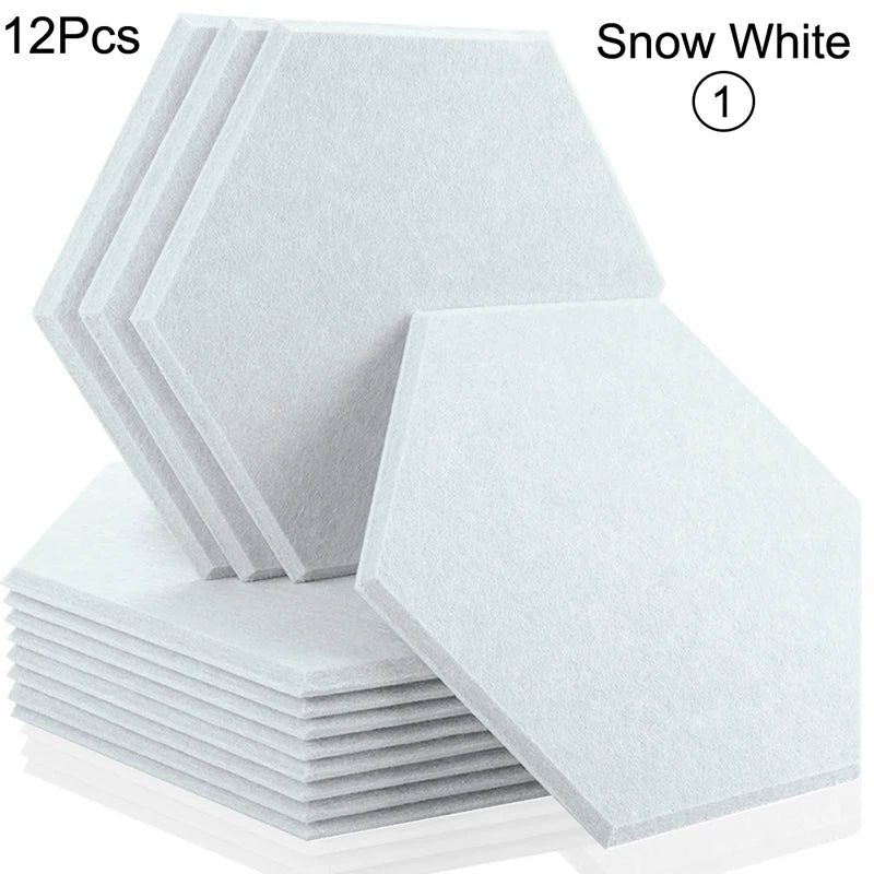 Hexagon 12 Pcs Sound Absorbing Panels Acoustic Wall Absorcion For Home Recording Studio Acoustic Insulator Door Sealing Strip