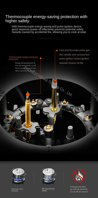 7kw Gas Cooktop Single Stove Household Liquefaction Gas Stove Single Coal Desktop Embedded Single Gas Stove 4.5 KW/5.2kw/