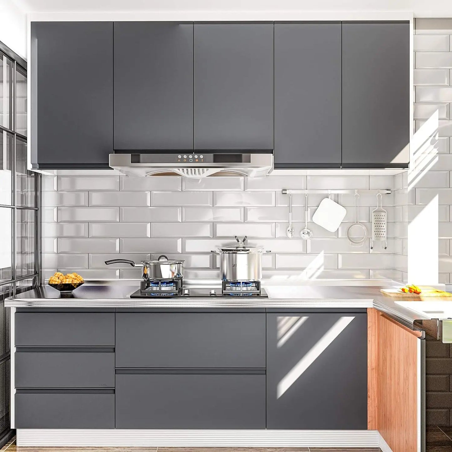 55 cm Breite, selbstklebende Folie, schwarz, matt, verdickter Aufkleber, Möbel, Küche, für Schränke, Tische, Wand, DIY-Renovierungstapete