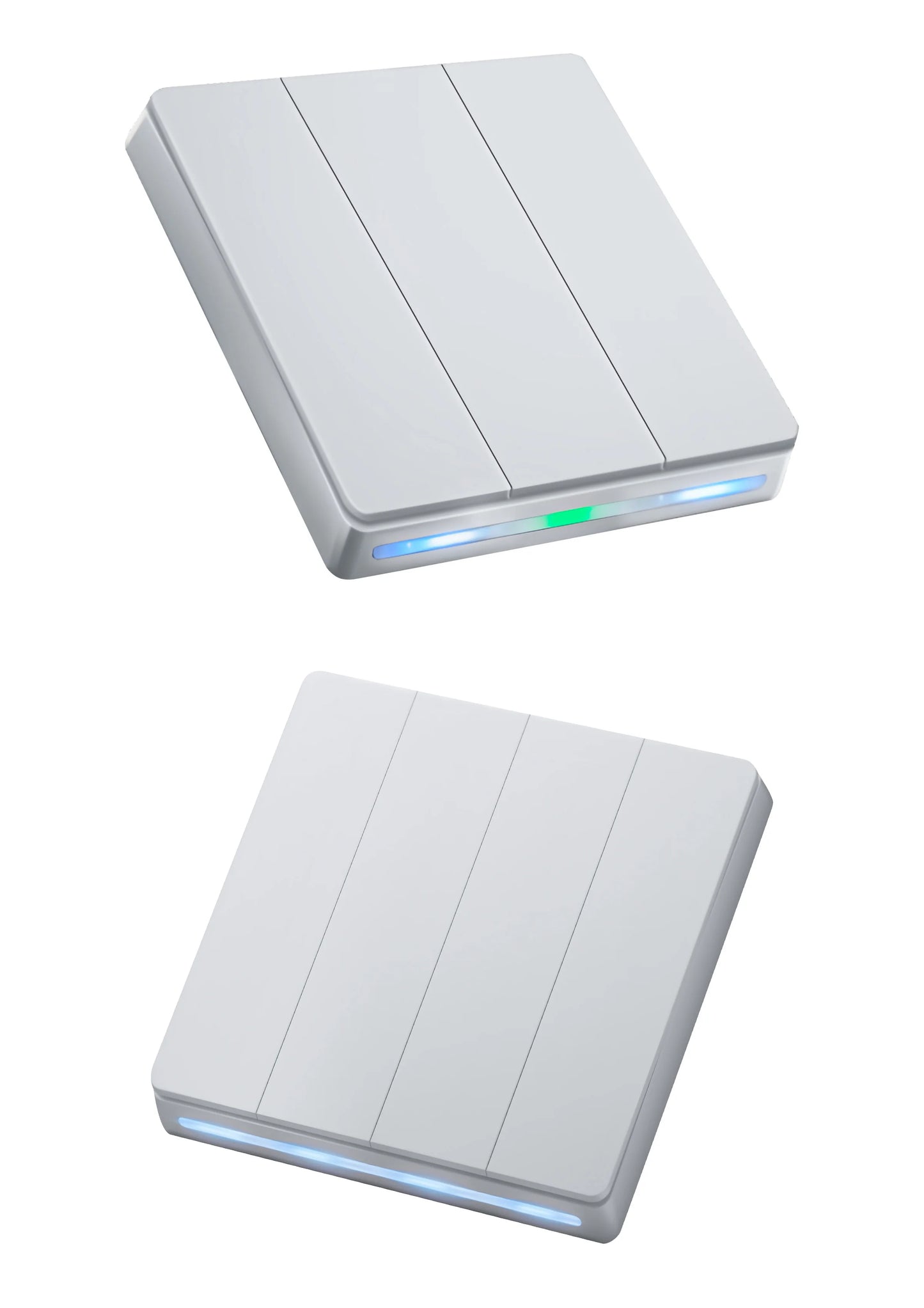 GIRIER Smart Lichtschalter WiFi Druckknopf Wandschalter Neutralleiter erforderlich 1/2/3/4 Gang Funktioniert mit Tuya Alexa Google Home