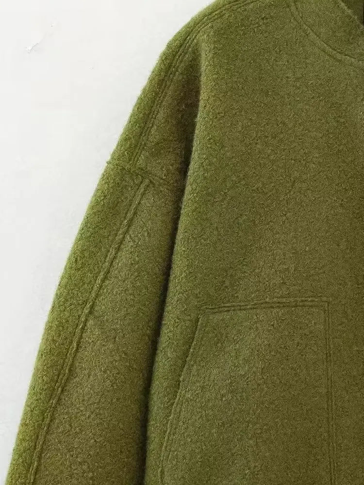 TRAFZR Damenjacken Frühling 2023, elegantes Fleece, Vintage, neue Oberbekleidung, Langarm, Harajuku, Y2k, Streetwear, Bomberjacken