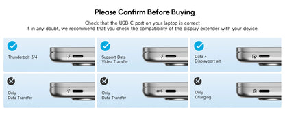 Dopesplay 14.1 inch Triple Screen Extender for Laptops 1200P FHD IPS Type-C Dual Portable Monitor For Macbook Chrome Up to 17.3.