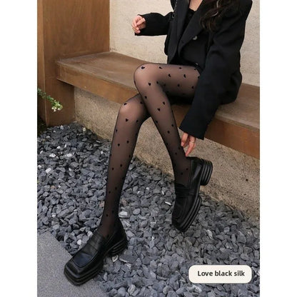 Sexy Blue Butterfly Net Stockings Women's Long Tube Socks Invisible Sweat Absorbent Polka Dot Design Pure Desire Stockings