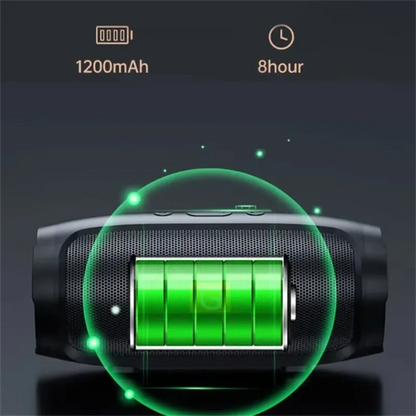 Portable Subwoofer Bluetooth Speakers Outdoor Stereo Surround Waterproof Loudspeaker Wireless Sound Box Support FM Radio TF Card.
