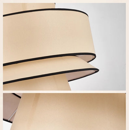 Wabi Sabi Hängende Chadnelier-Leuchte, japanische Stoff-Pendelleuchte für Schlafzimmer, Esszimmer, Küche.