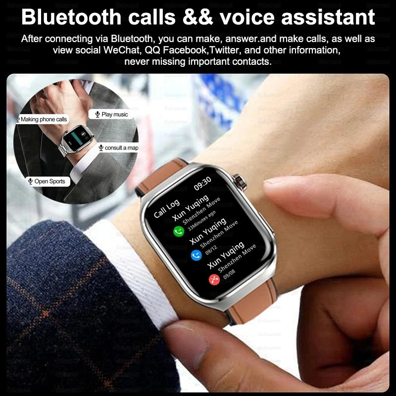 SmartWatch Voice Call Push reminder Physical examination Health Watch Blood Pressure UricAcid Blood Oxygen ECG Sport Smart watch.