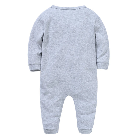 Herbst Langarm Baby Stram pler 100% Baumwolle einteilig Neugeborene Kleidung cool Bär Design 0-12m Kostüm
