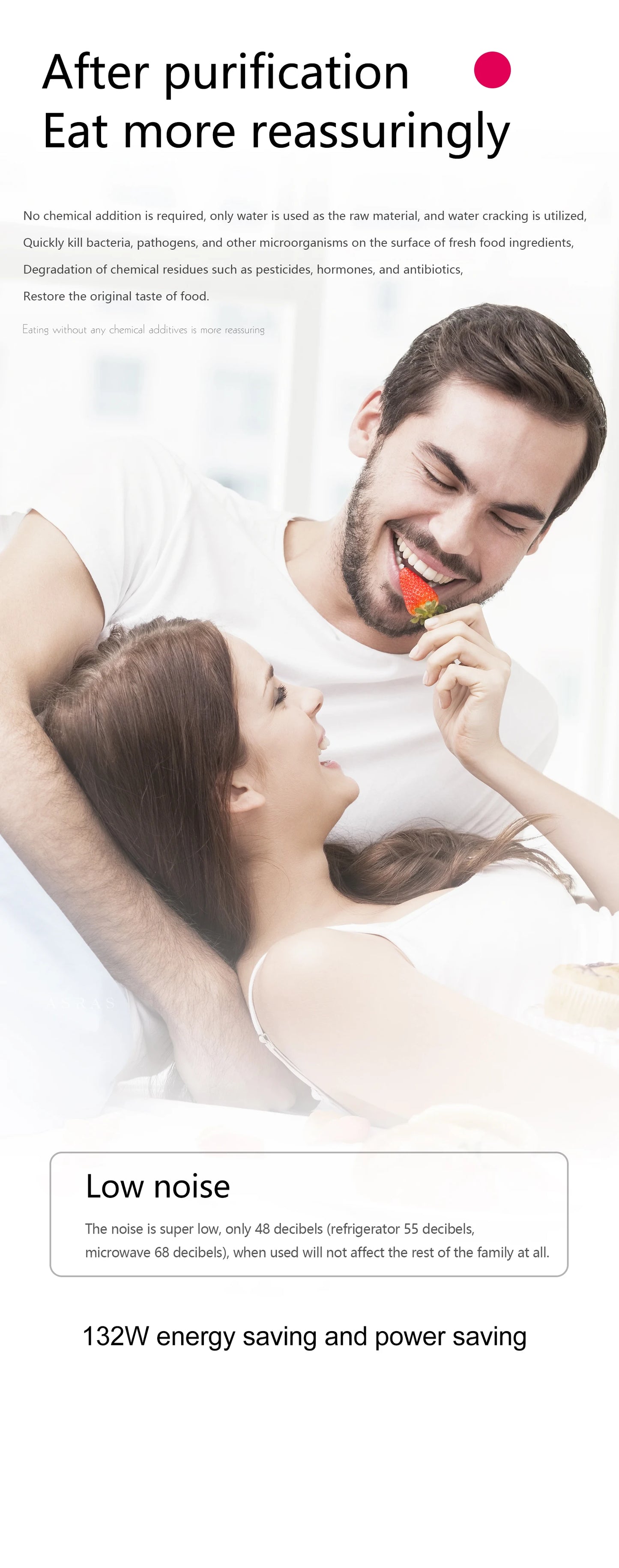 ASRAS high-quality 304 stainless steel multifunctional kitchen sink intelligent food purification large-sized sink nano gray