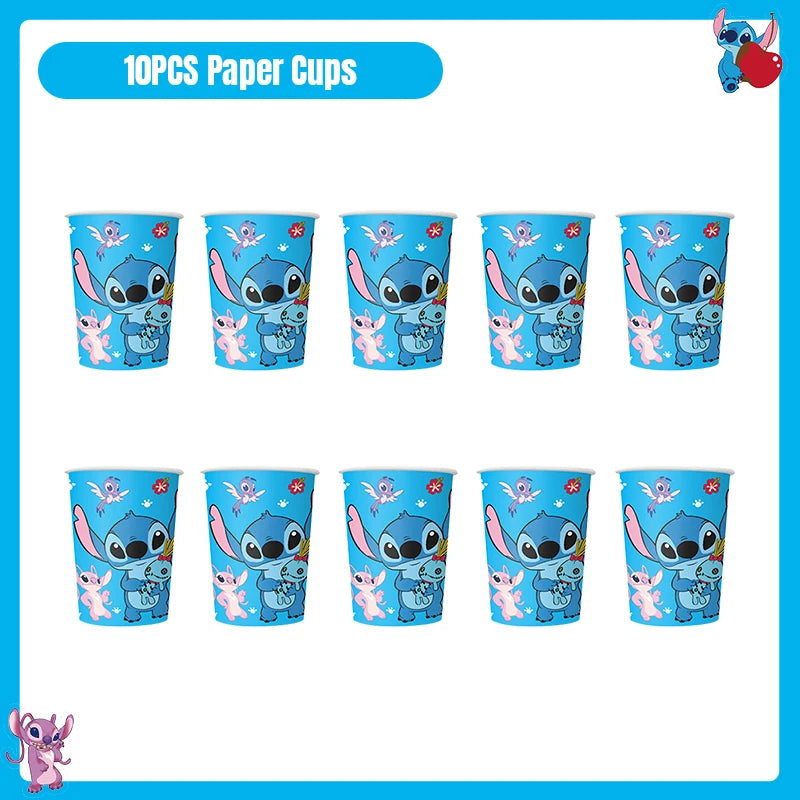 Disney Lilo und Stitch Geburtstag Party Dekoration Geschirr Tasse Teller Tischdecke Luftballons Thema Party liefert Banner Hintergrund.
