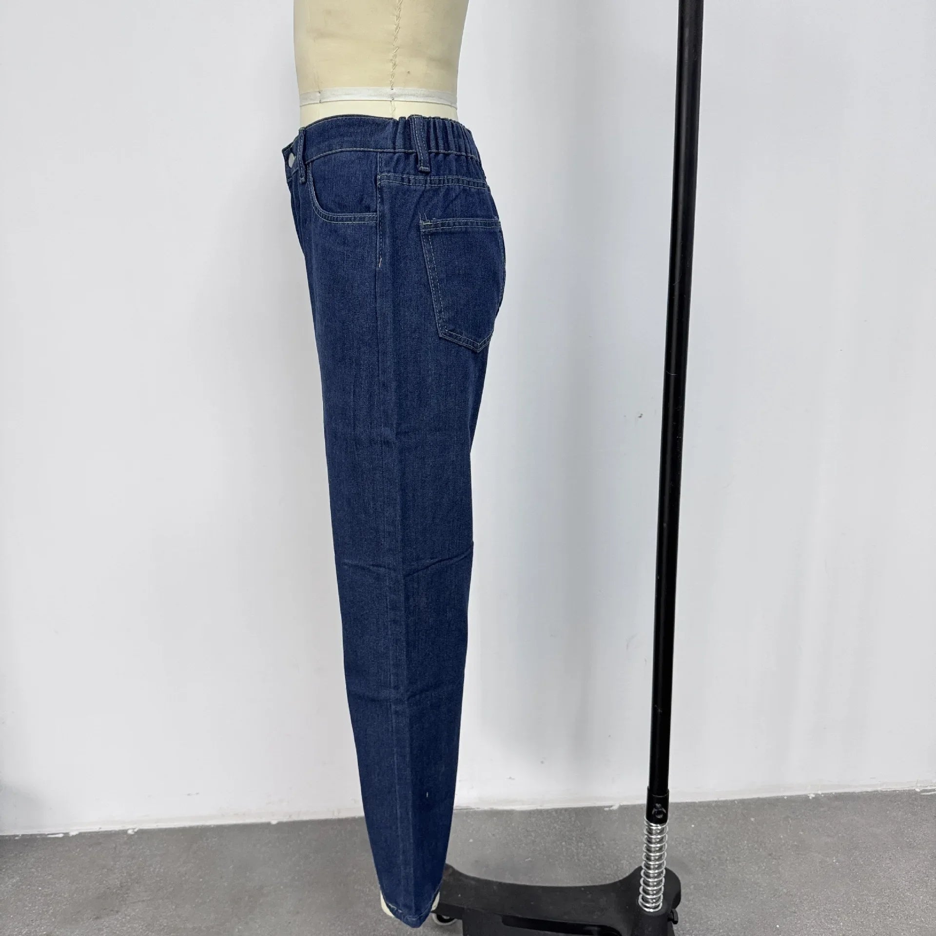 High Waist Loose Fit Straight Leg Jeans Women's Casual Summer New Style Cross-Border EBay Denim Pants High Waist Jeans.