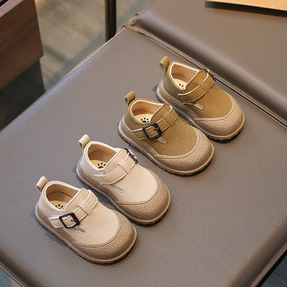 Boys' Boken Shoes Soft Soled Children's Shoes 2025 New Arrivals 0-1 years old Children's Sports Shoes Fashion Retro Bean Shoes.