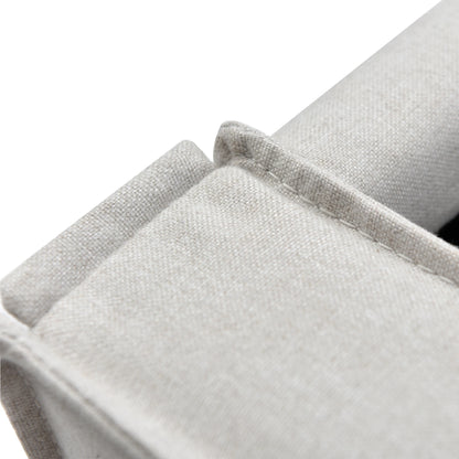 KOMHTOM Hydraulisch Polsterbett Einzelbett, - Metallrahmen-Lattenrost, modernes Bettgestell mit Stauraum, Baumwollbezug