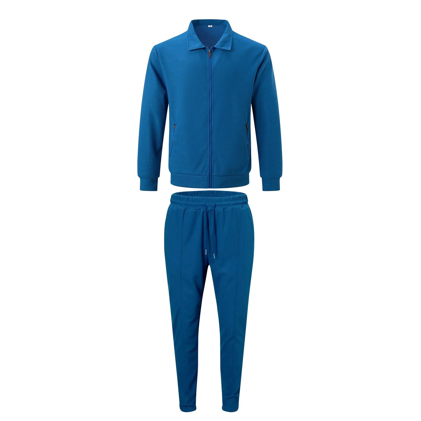 The new 2025 spring and autumn sports men's youth popular solid color jacket jacket trousers two leisure sports suit.