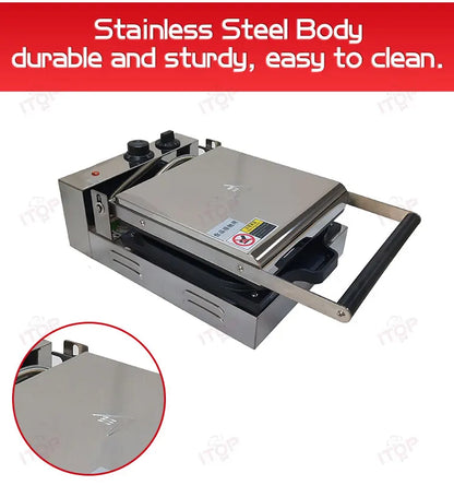 ITOP DM-4P Electric Mini Pizza Waffle Maker Tortilla Waffle Oven 4pcs Round Mold Electric Oven Round Pancake Machine.