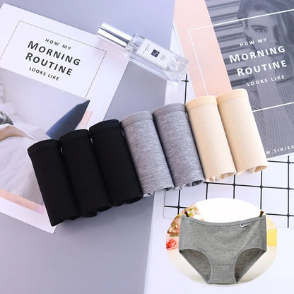 7Pcs/Lot Women's Panties Plus Size Underwear Cotton Briefs Girls Soft Pantys Female Intimates Underpant for Women Sexy Lingeries