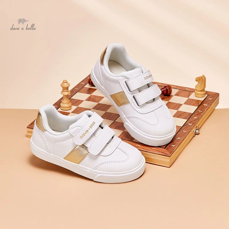 Dave Bella Kids Sports Shoes For Boys Casual Spring Autumn Non Slip Girls Board Shoes Children Rubber Soled Shoes DB3241506.