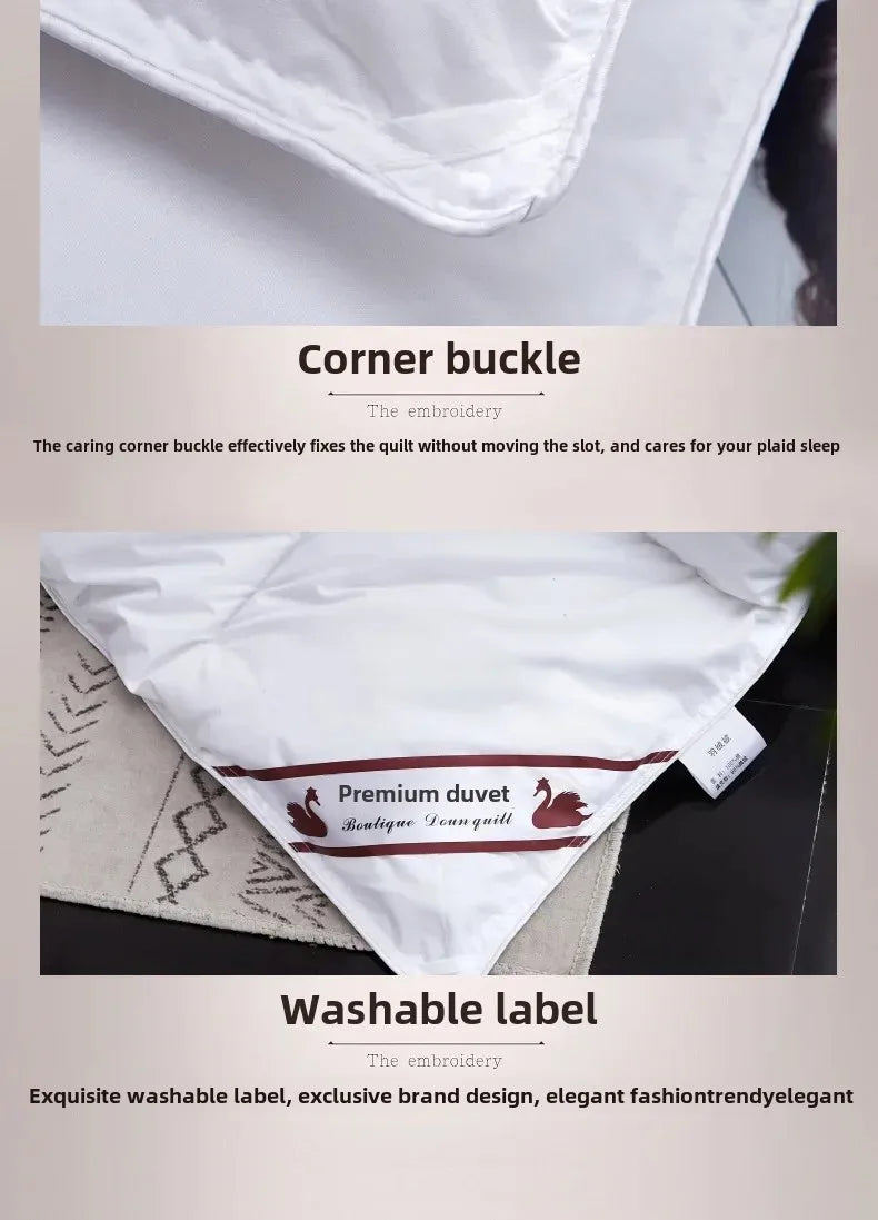 Winter Quilted Quilts Blanket 95% White Goose Down Soft Goose Down Warm Winter Duvet 거위털 이불 구스이불 거위Size King Twin Cover.