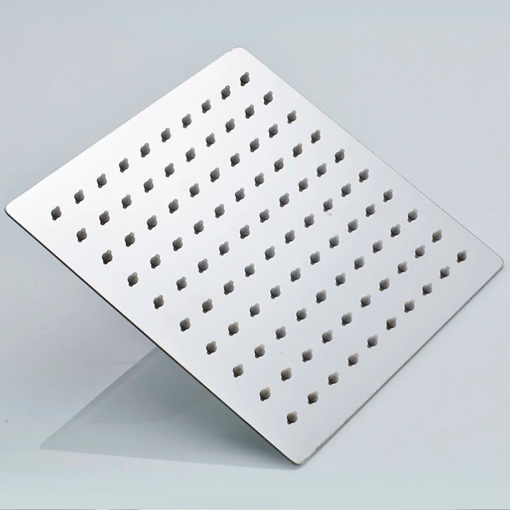 Bathroom Shower Head Chrome Ultrathin Rainfall Bath Head Wall Mounted Stainless Steel Bathroom Shower Accessories