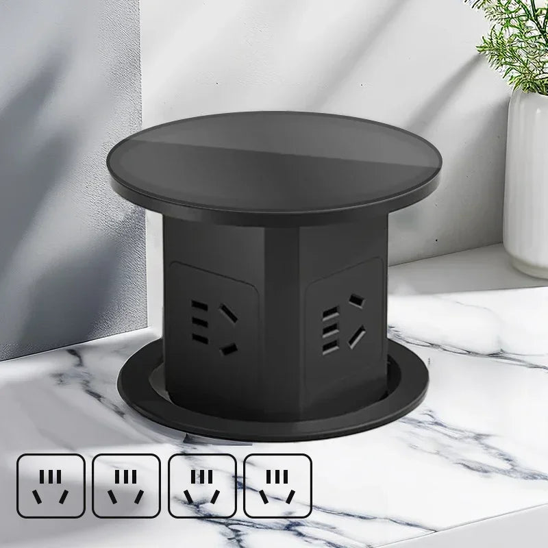 Us uk au stecker power küchentisch steckdose pop up desktop steckdosen strom ladung usb aluminium regal, versteckt, eingebaut