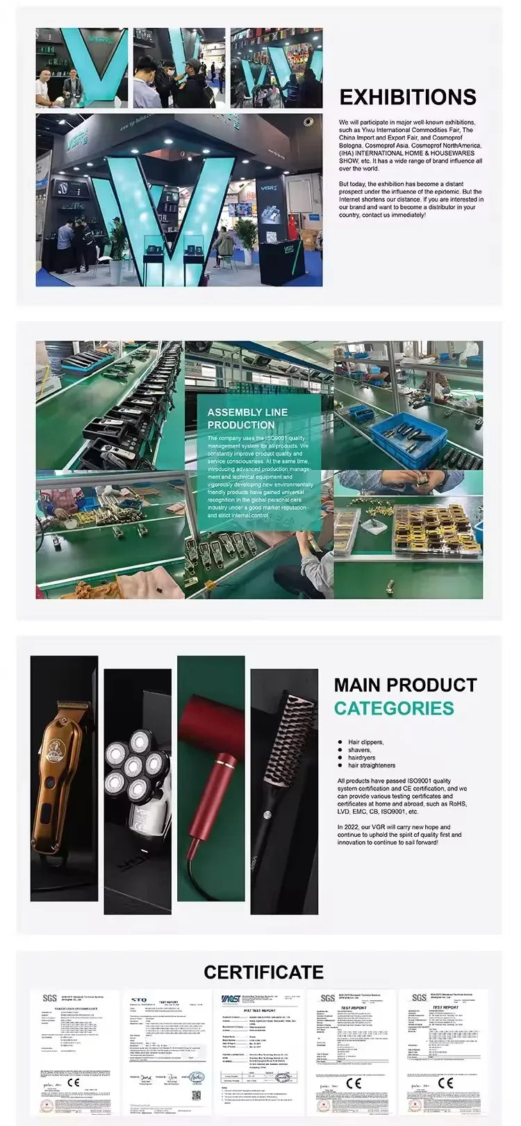 VGR Hair Remover Professional Epilator Electric Leg Body Rechargeable Underarms Portable Two Speeds Epilator for Women V-705.