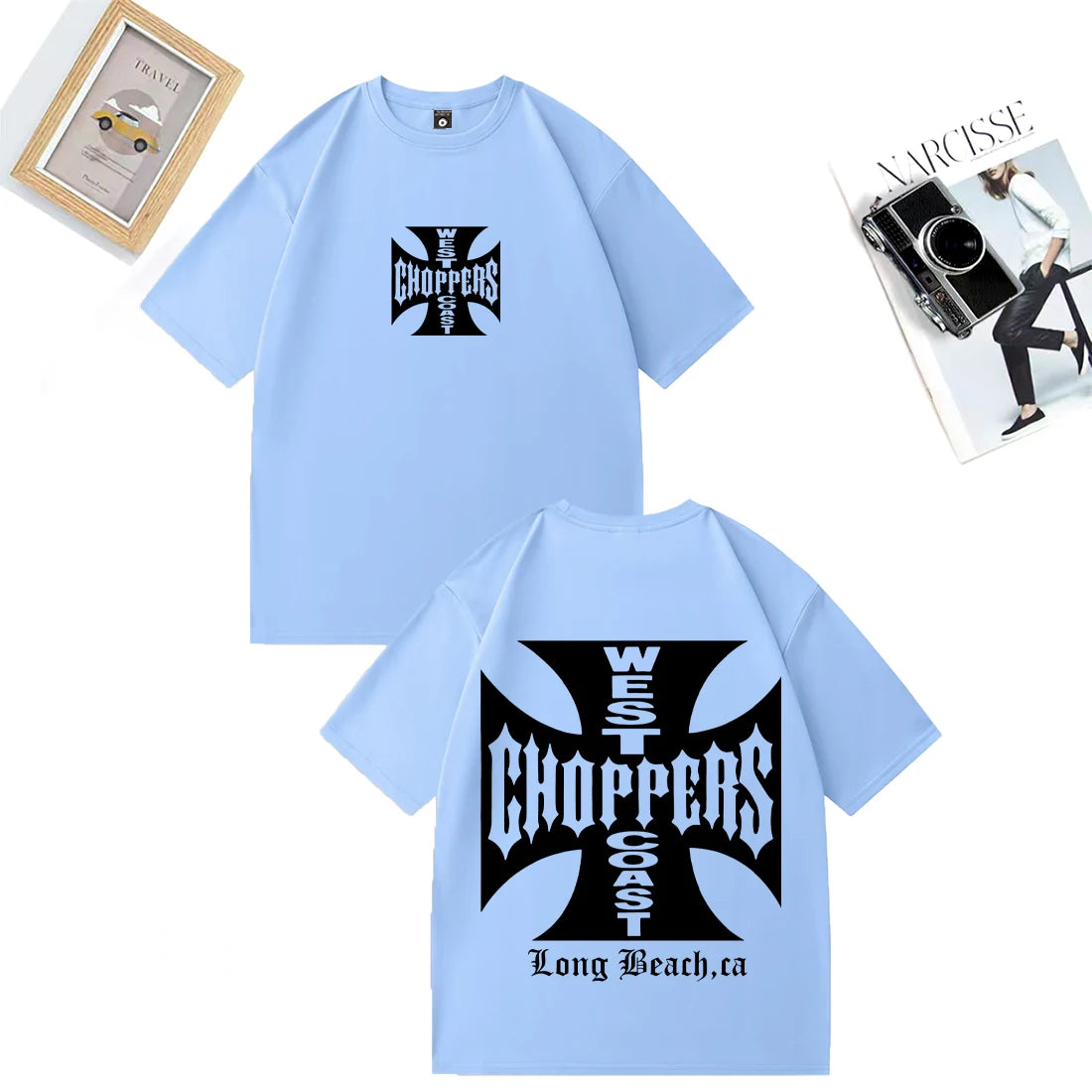 Paul Walker Shirt West Coast Choppers men T-shirt Women vintage Loose tops Cotton short sleeve Hip Hop streetwear Unisex Tshirts.