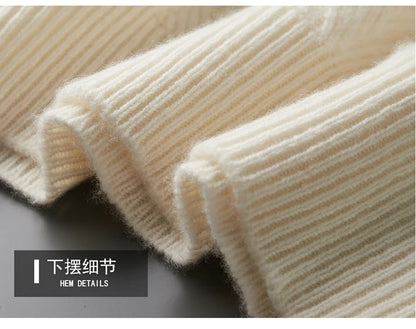 LHZSYY Men' New 100%Cashmere Sweater Winter O-Neck Mat Pullovers Long Sleeve Loose Plus Size Base Shirt Thicken Casual Knit Tops