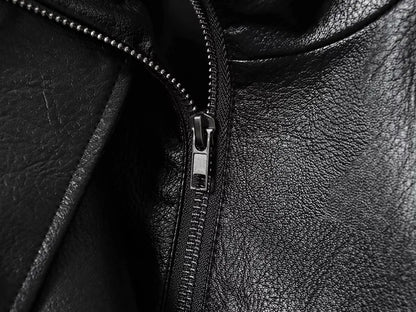 MUJER Schwarze Bomberjacken für Damen, Büro, Kunstleder, Damenjacke, Druckknopf, Wintermäntel für Damen, Mantel, Oberbekleidung