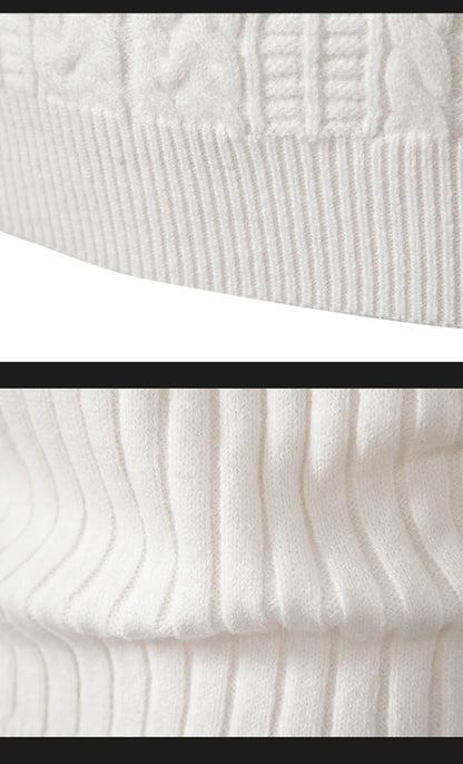 2023 Autumn  and Winter New Sweaters Warm Fit Knitted Sweaters Solid Color Casual Pullover Multiple Styles Sweater Men