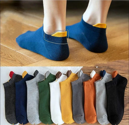 10/5/3MEN'S Mid-calf Socks Cotton Socks for All Seasons, Solid Colour and Versatile