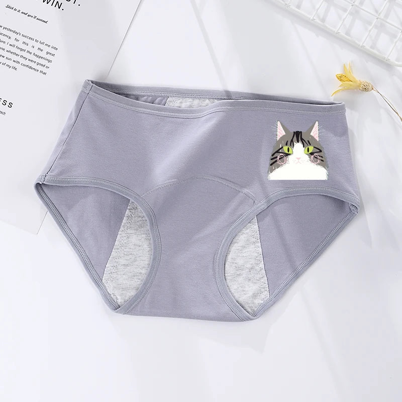 Women's menstrual briefs large flow postpartum water absorption leakproof briefs women's pure cotton menstrual briefs lingerie