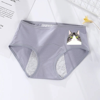 Women's menstrual briefs large flow postpartum water absorption leakproof briefs women's pure cotton menstrual briefs lingerie