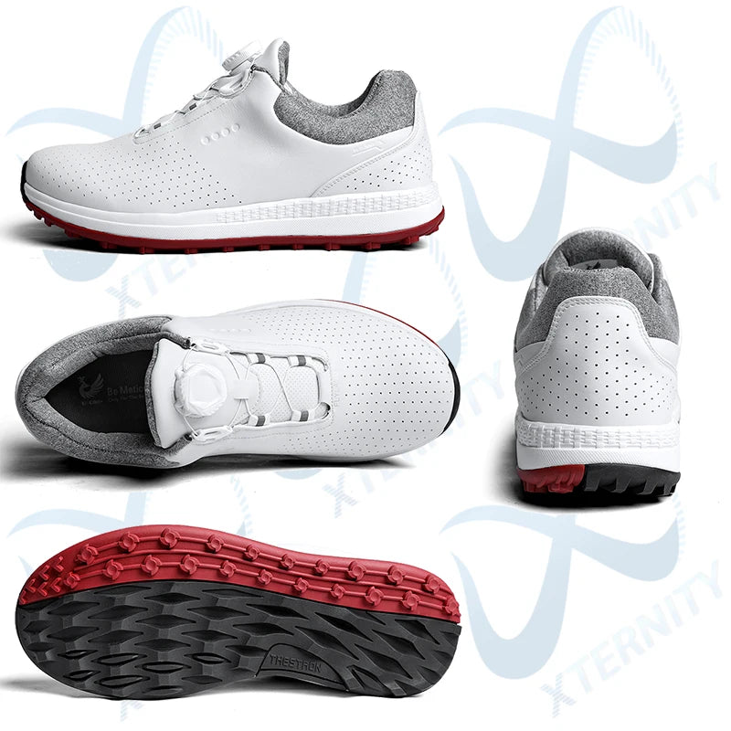 Breathable Luxury Golf Shoes Men Comfortable Outdoor Spikeless Golf Sport Training Sneakers Non-Slip Waterproof Walking Footwear.