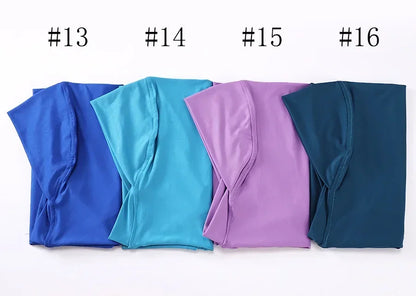 Soft Solid Modal Jersey Hijab Instant Hijab Scarf For Muslim Woman Hijabs Ladies Casual Wraps Islamic Headscarf Turban 68*68cm.