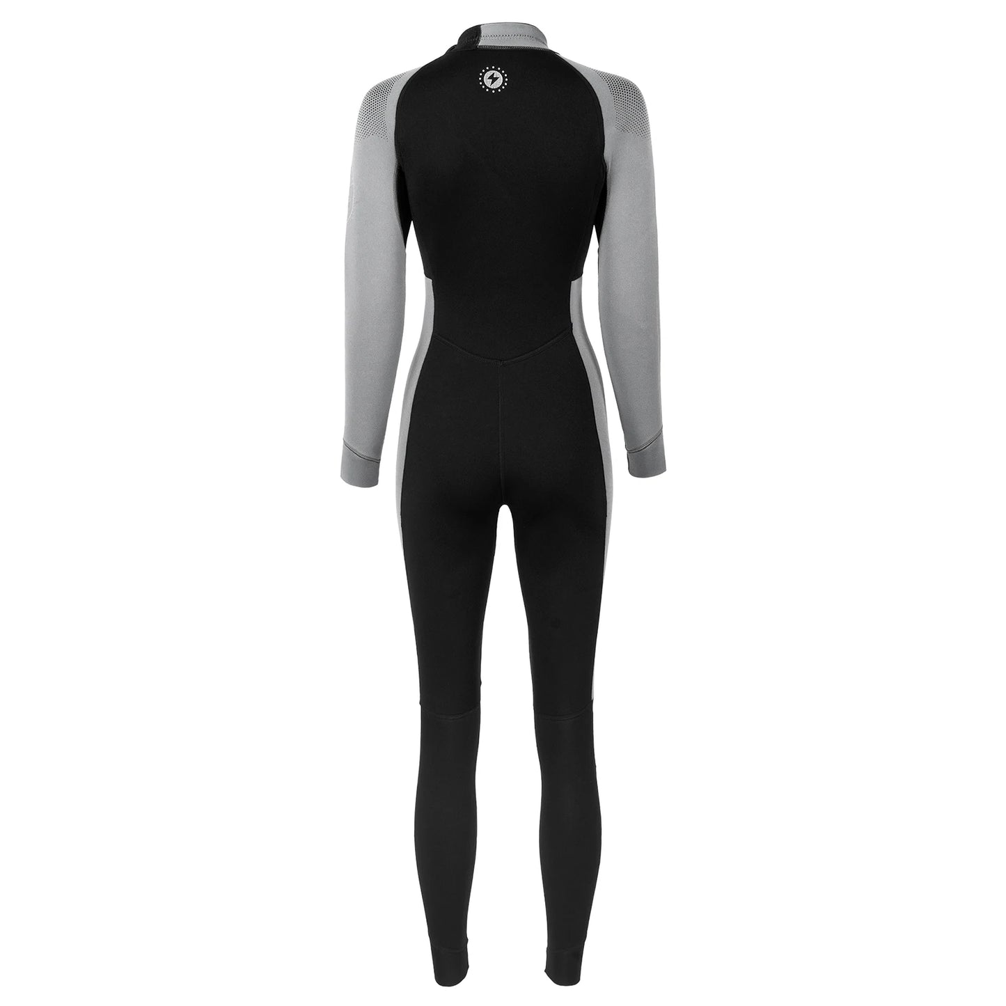 Women 3mm Neoprene One-Piece Thermal Wetsuit Mock Neck Long Sleeve Front Zipper Jumpsuit for Swimming Surfing Snorkeling Diving.