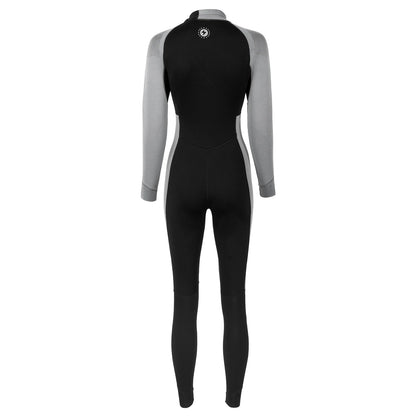 Women 3mm Neoprene One-Piece Thermal Wetsuit Mock Neck Long Sleeve Front Zipper Jumpsuit for Swimming Surfing Snorkeling Diving.